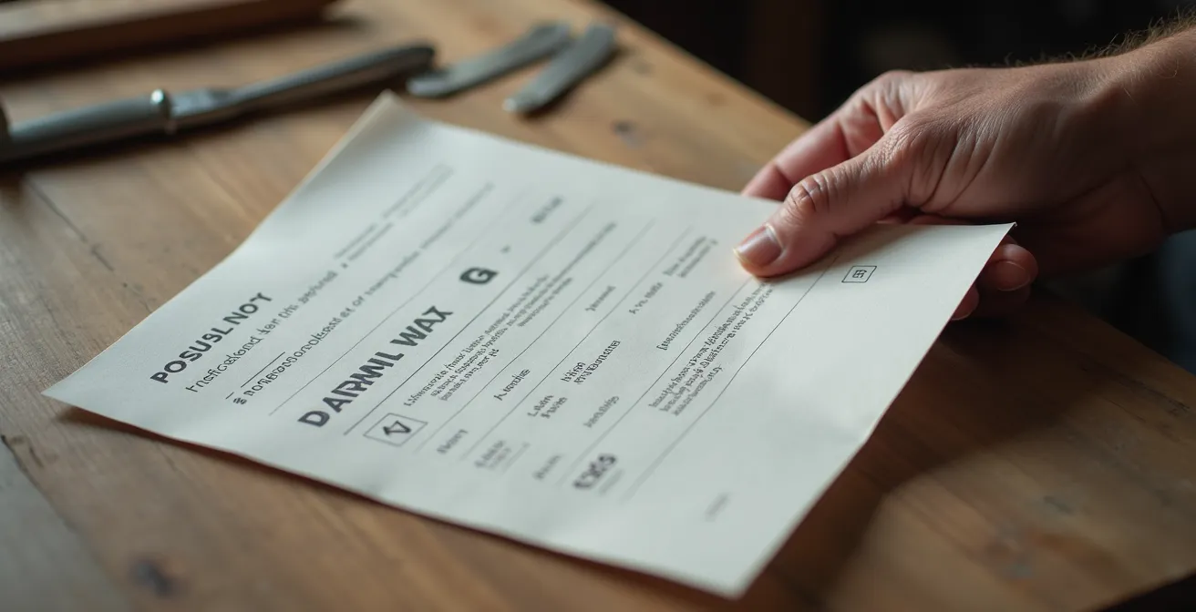 Exemple de devis artisanal avec trois options de prix clairement présentées